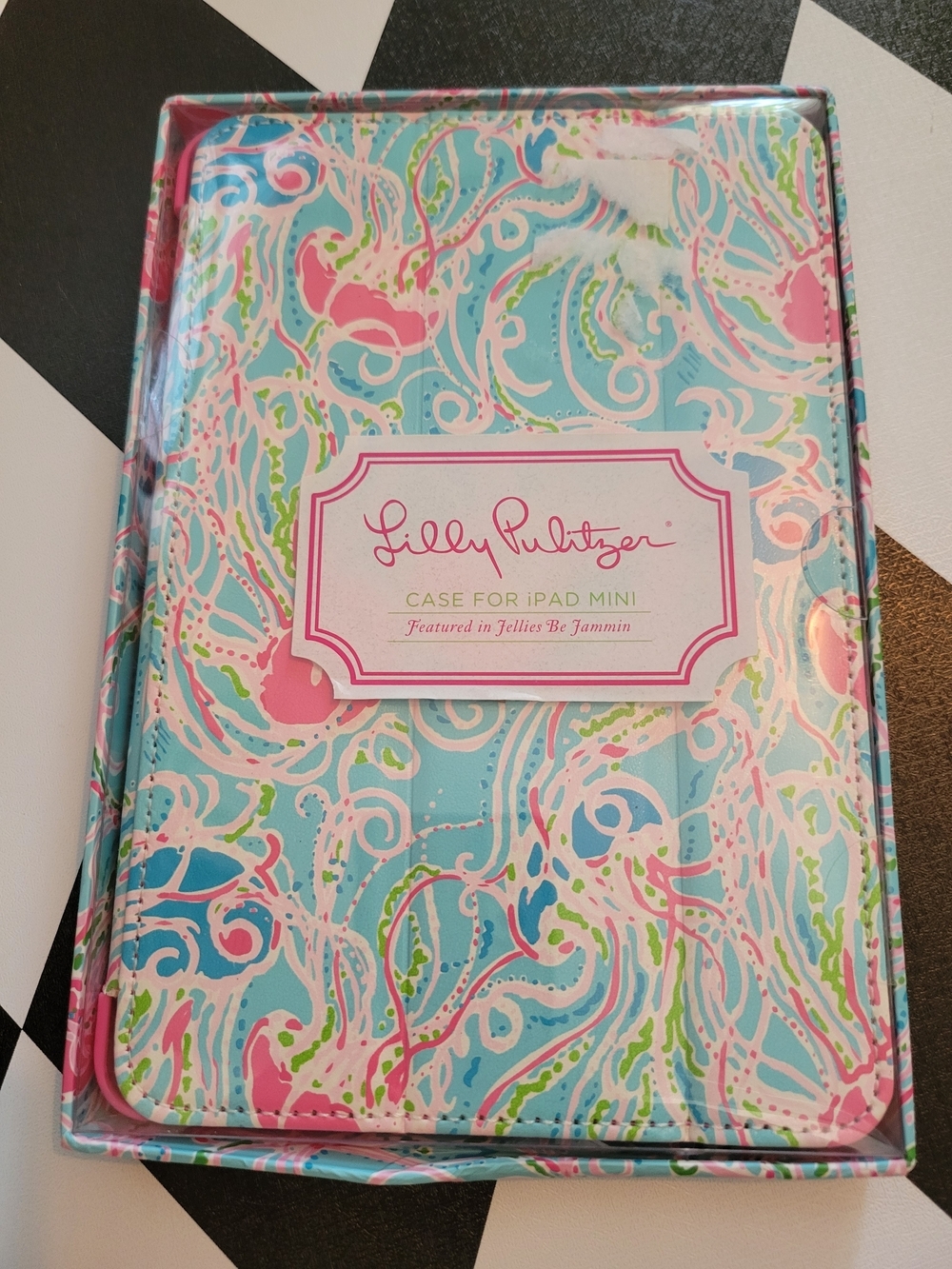 Lilly Pulitzer Tablet Cover — Pink, Aqua & Lime Swirl